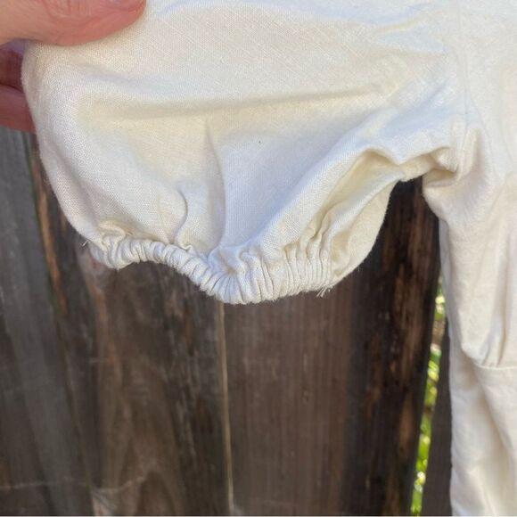 Lover + Friends JEANETTE Puff Sleeve Mini Dress in ivory size XS - Picture 6 of 10